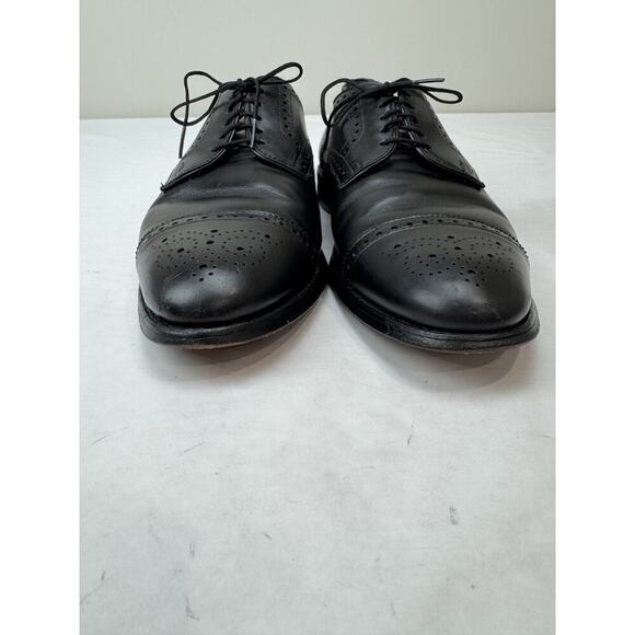 Allen Edmonds Men Allen Edmonds Sanford Cap Toe Oxford Brogues Black Leather Dress Shoes 10.5 B US